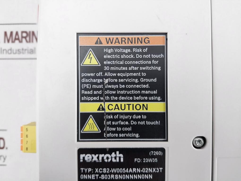 Rexroth R911413133 Ctrlx Drive Xcs2-w0054Arn-02Nx3T0Nnet-s03Rsn0Nnnn0Nn Ip20