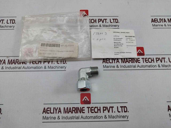 Rexroth R916437339 Hydraulic Screw Fitting We 15-l 1/2 Npt