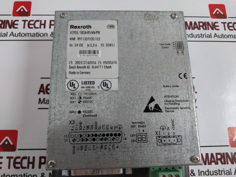 Rexroth Vcp05.1Bsn-rs-nn-pw Hmi Control Interface Module R911307020-102 24 Vdc