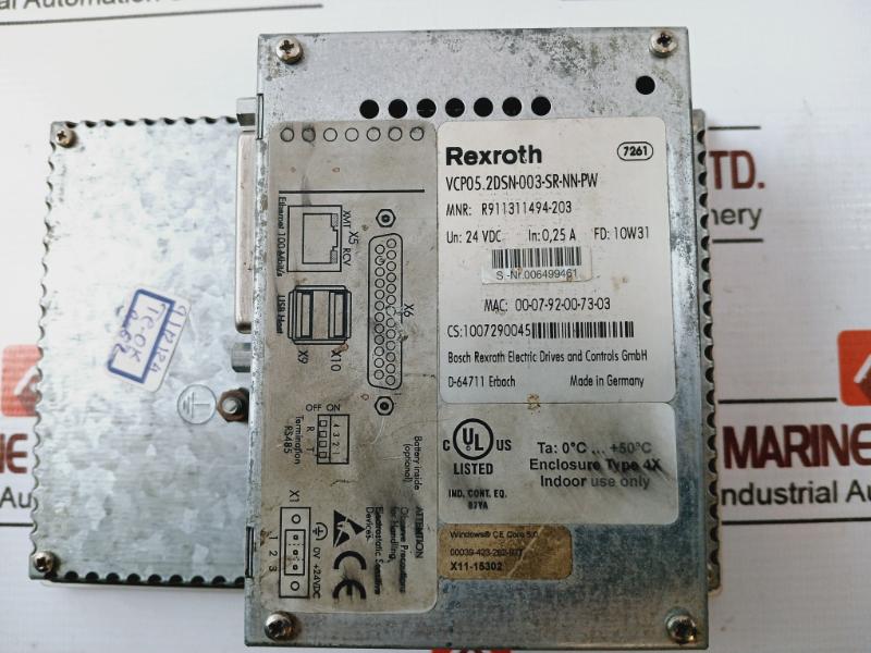 Rexroth Vcp05.2Dsn-003-sr-nn-pw Membrane Keypad Switch Keyboard 24Vdc 0.25A