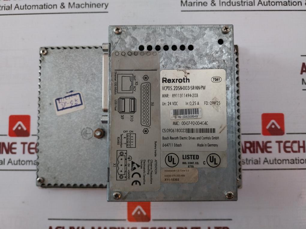 Rexroth Vcp05.2Dsn-003-sr-nn-pw Single Phase Indra Control Screen Panel