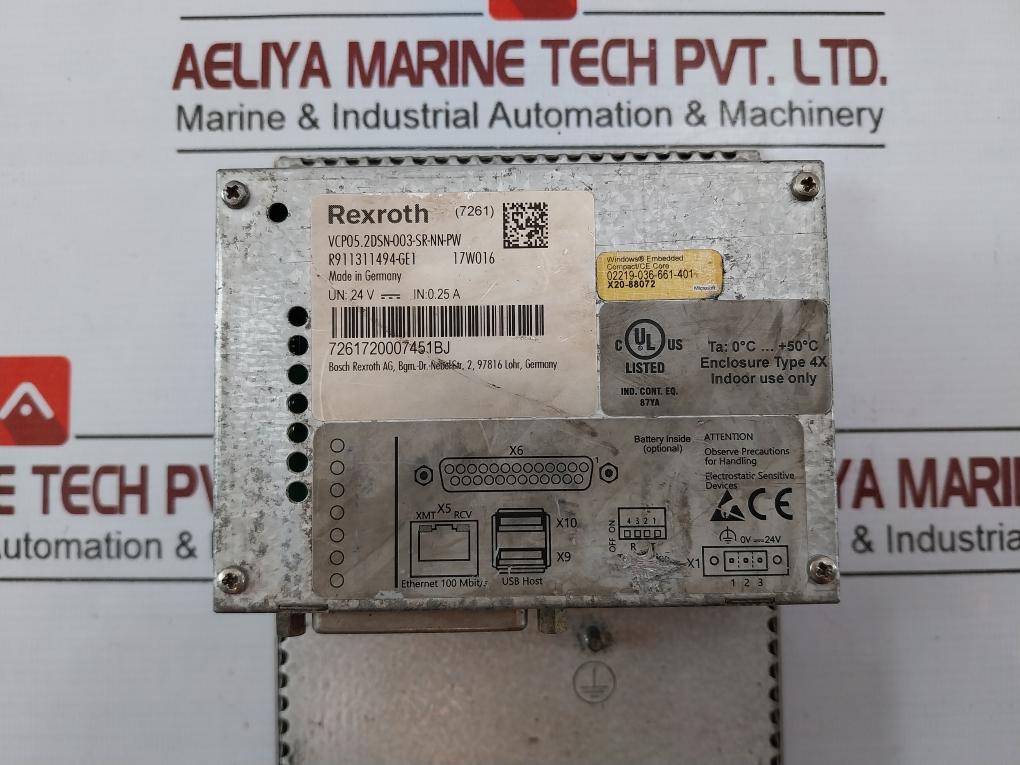 Rexroth Vcp05.2Dsn-003-sr-nn-pw Vcp 05 Compact Operator Terminal