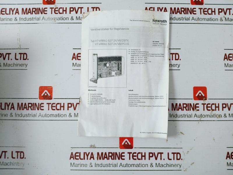 Rexroth Vt-vrra 1-527-20/v0/2stv 0811405063 Valve Amplifier