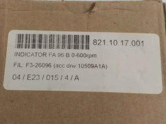 Rhein Tacho F3-26096/77 Meter 0-600 Rpm 24vd