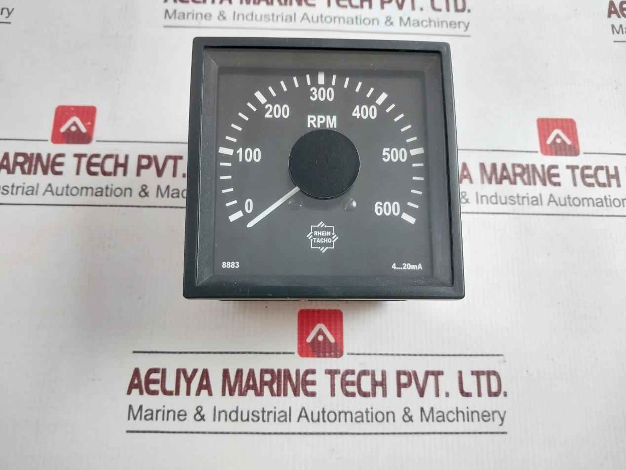 Rhein Tacho F3-26096/77 Meter 0-600 Rpm 24vd