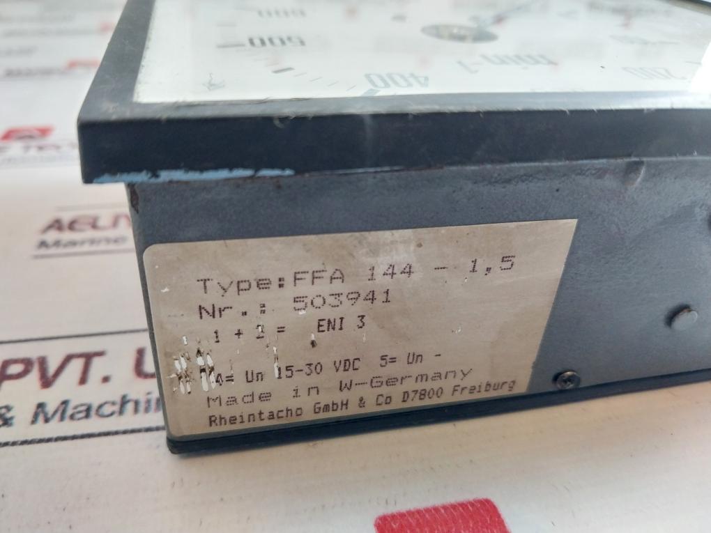 Rheintacho Ffa 144-1,5 Spd Indicator 0-600 Min-1, 15-30vdc