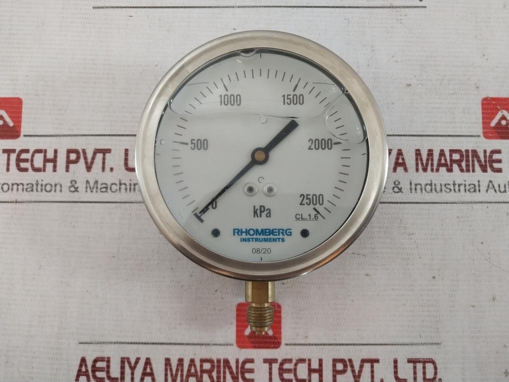 Rhomberg Instruments Pbga10Bb14Uc3Jc01 Pressure Gauge 0-2500 Kpa 1/2 Inch Bsp