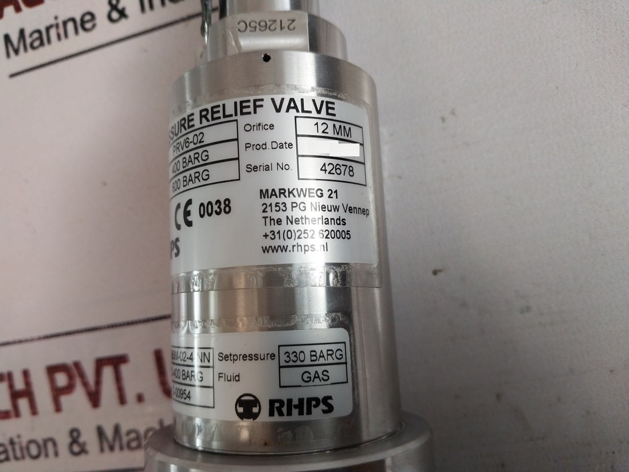 Rhps Prv6-02 Pressure Relief Valve