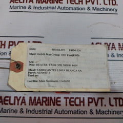 Rica A030015-1 3Ph Tank Heater 254/440V 5000W E79651