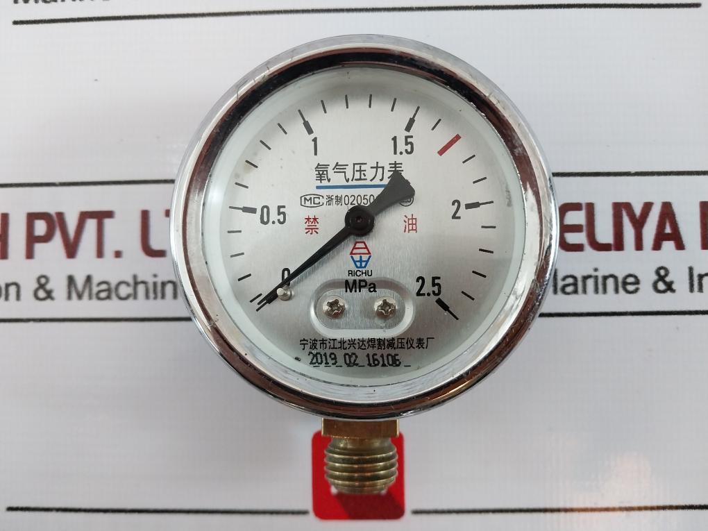 Richu Oxygen Pressure Gauge 0-2.5 Mpa 02050120