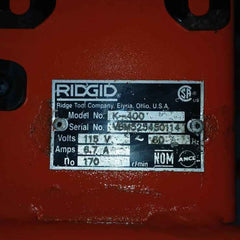 Ridgid K-400 Autofeed Drain Cleaning Machine 115V 1/3 Hp 60Hz S55Kxrph-8177