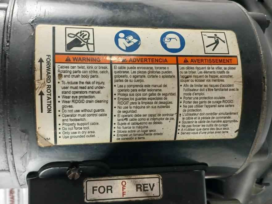 Ridgid K-400 Autofeed Drain Cleaning Machine 115V 1/3 Hp 60Hz S55Kxrph-8177
