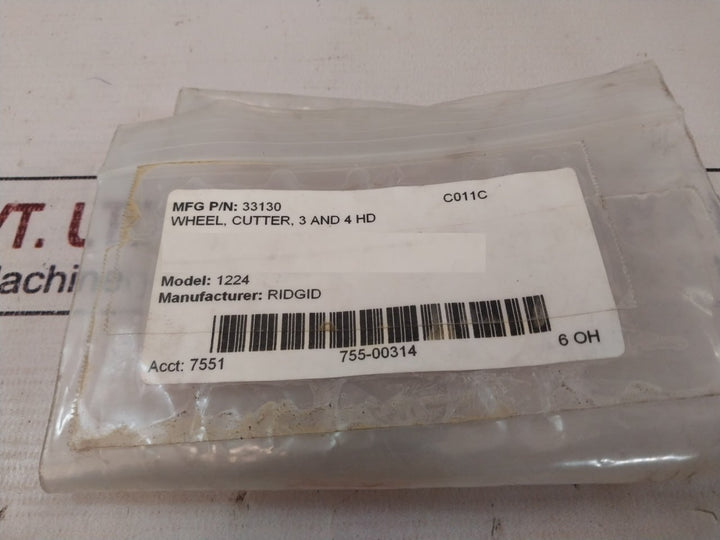 Ridgid 33130 Pipe Cutter Wheel F-229-s/F-229-8,7551 755-00314 6 Oh