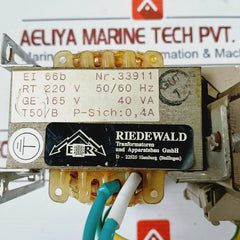 Riedewald 33911 Transformer With Weidmuller Wew 35/2 End Bracket 220V 50/60Hz