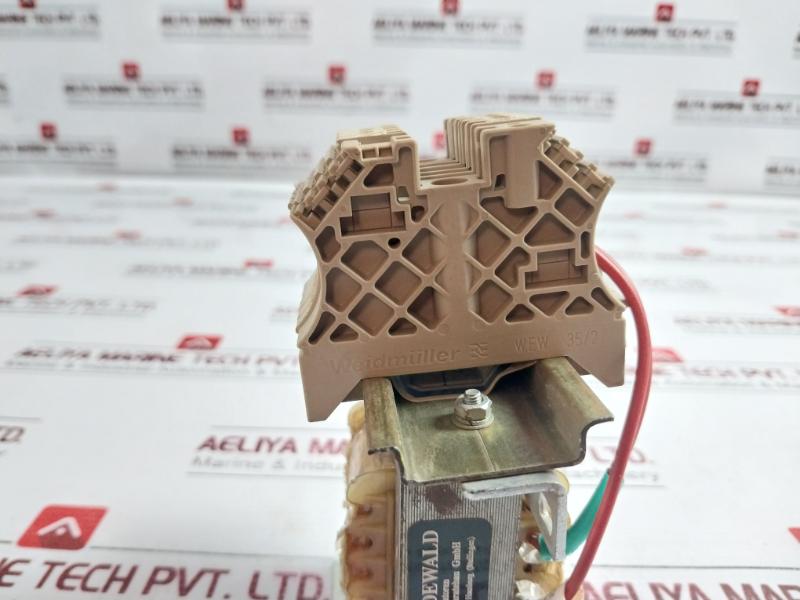 Riedewald EI 60/21 Transformer with Weidmuller WEW 35/2 End Bracket 50 HZ