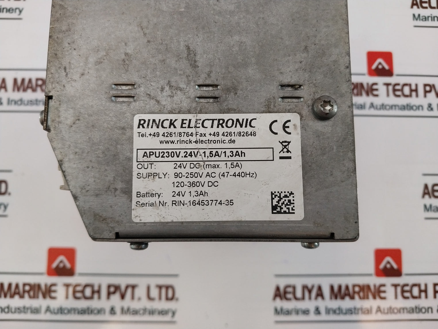 Rinck Electronic Apu230V.24V-1,5A/1,3Ah Power Supply 90-230Vac