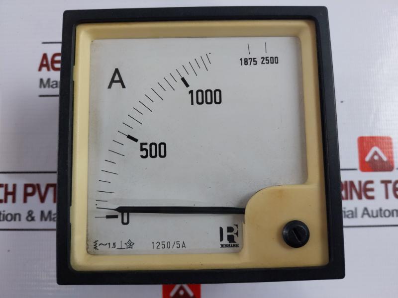 Rishabh 1250/5A Current Transformer Dc Moving Coil Ampere Meter