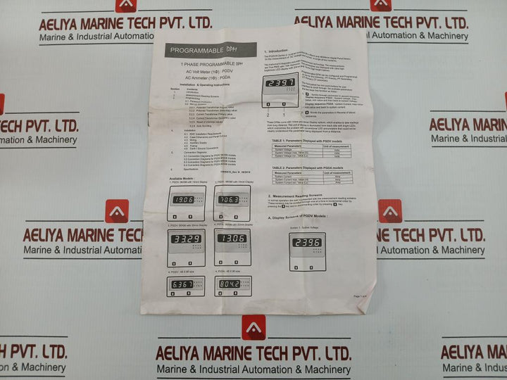 Rishabh 230V Ac 50Hz Digital Panel Meter Rish Dpm 396A