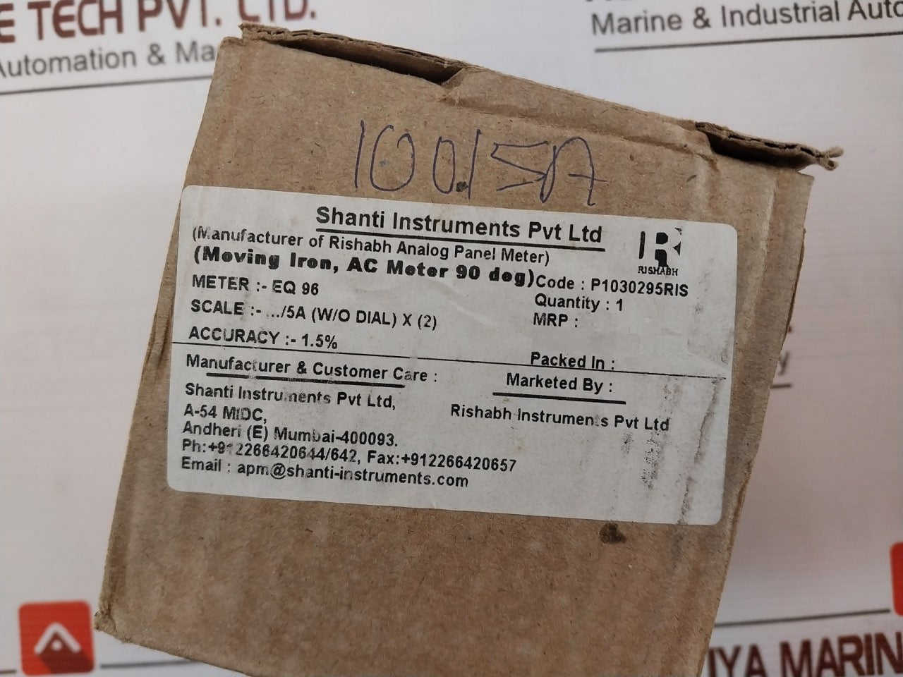 Rishabh Eq 96 Ac Analog Panel Ammeter 0-100/200A 100/5A G Q 52072