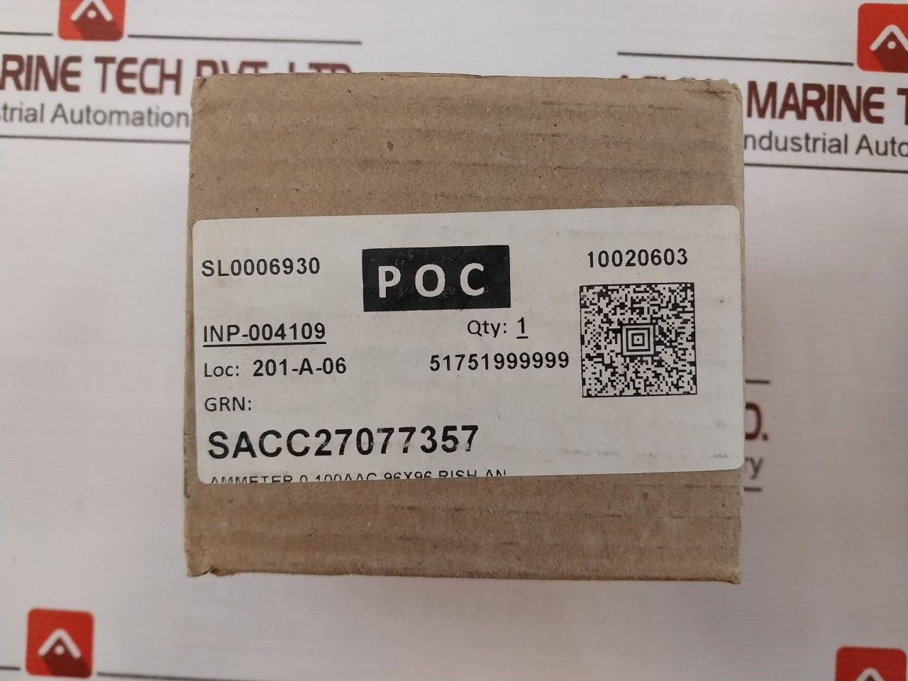 Rishabh Eq 96 Ac Analog Panel Ammeter 0-100/200A 100/5A G Q 52072