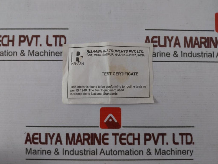 Rishabh Eq96 Ac Ammeter 0-100/250 A 125/5A Eq96 12094