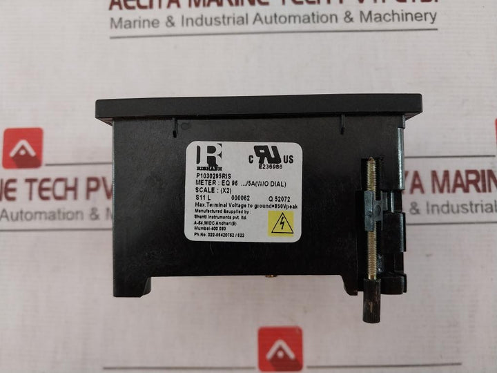 Rishabh Eq 96 Ac Ammeter 0-112.5/150A 75/5A 850V 600V -10 To +55 C/0-40 C