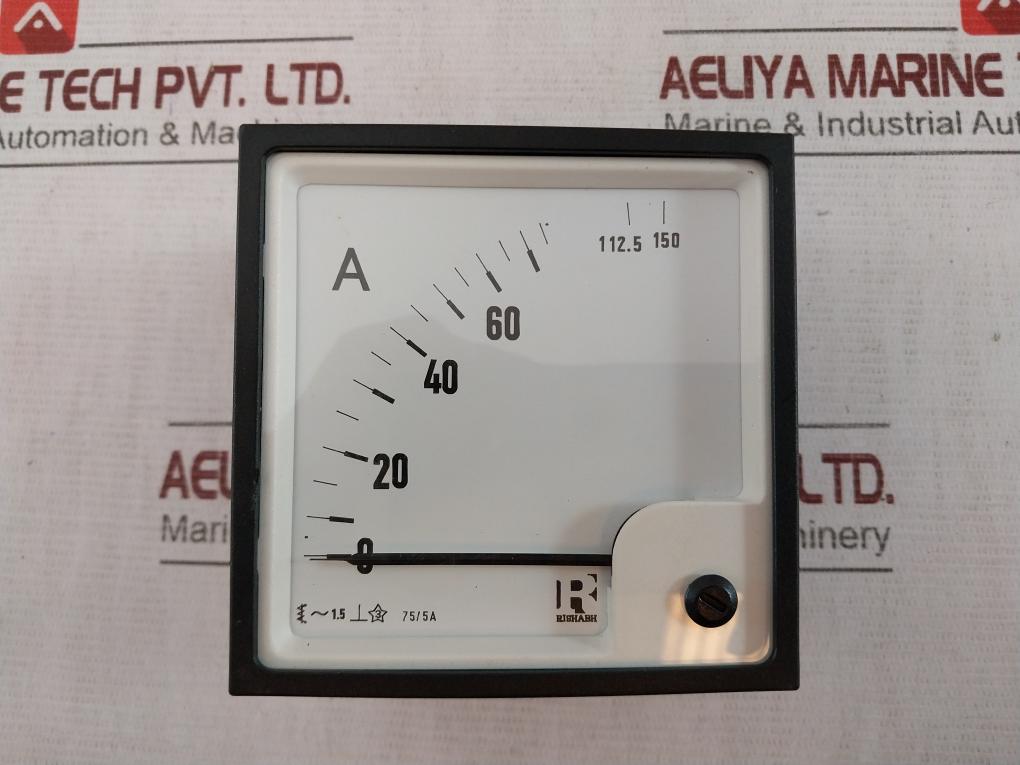 Rishabh Eq 96 Ac Ammeter 0-112.5/150A 75/5A 850V 600V -10 To +55 C/0-40 C