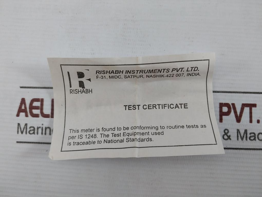 Rishabh Eq96 Ac Ammeter 0-125/250A 600V Sacc02134686 E236986 2000M