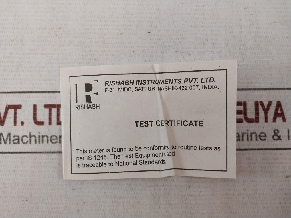 Rishabh Eq 96 Ac Ammeter 0-450/600A 300/5A 650V 600V -10 To +55 C/0-40 C