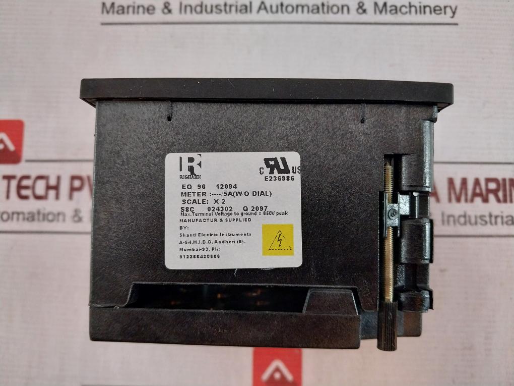 Rishabh Eq 96 Ac Ammeter 0-450/600A 300/5A 650V 600V -10 To +55 C/0-40 C