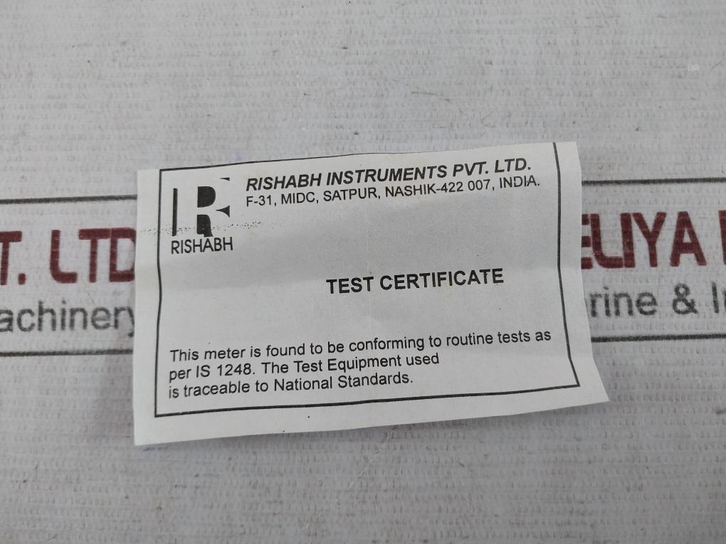 Rishabh Eq96 Ac Ammeter 0-75/150A 75/5A 850V Sacc27077001 -10 To +55 C/0-40 C