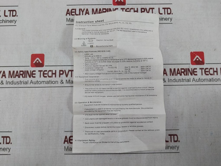 Rishabh Eq96 Ac Ammeter 0-75/150A 75/5A 850V Sacc27077001 -10 To +55 C/0-40 C