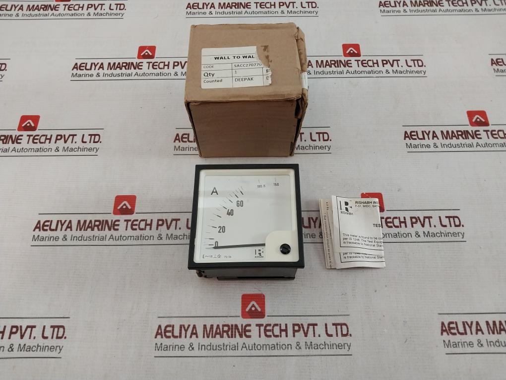 Rishabh Eq96 Ac Ammeter 0-75/150A 75/5A 850V Sacc27077001 -10 To +55 C/0-40 C