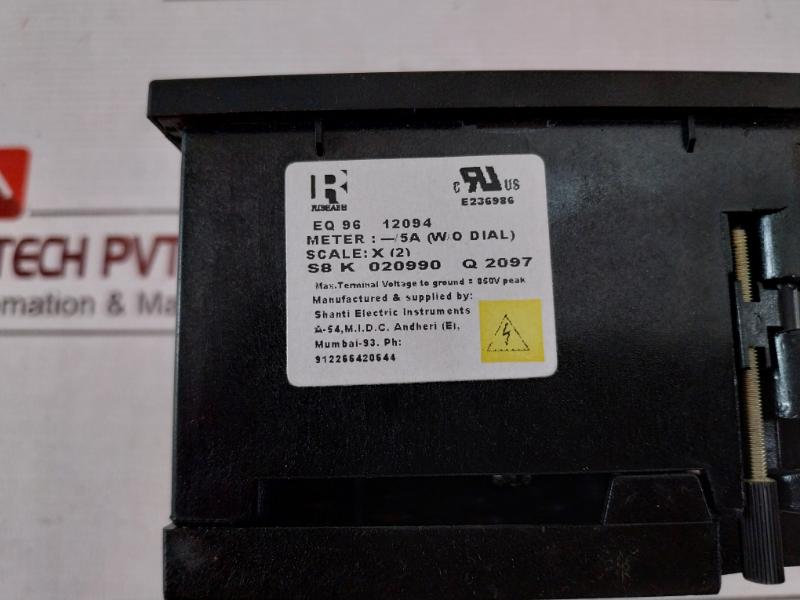 Rishabh Eq 96 Ac Ammeter 12094 0-300/600A 300/5A S8 K 020990 Q 2097