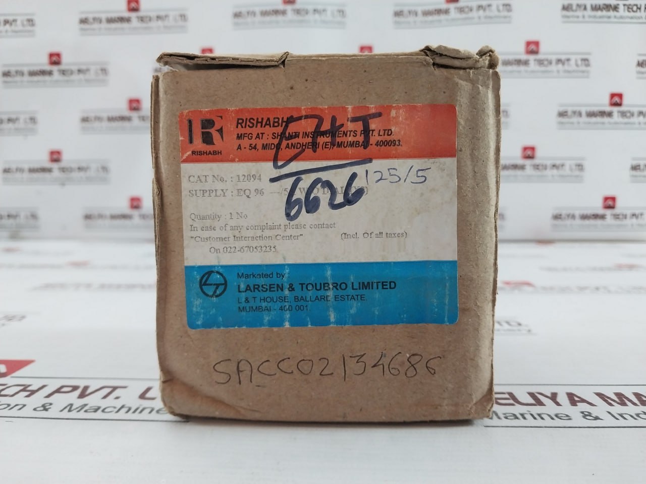 Rishabh Eq96 Ac Ammeter 125/5A S8E 009720 Q 2097 E236986 600V