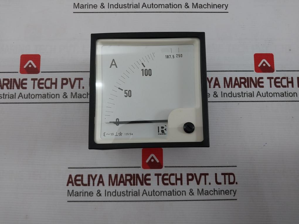 Rishabh Eq96 Ac Ammeter 125/5A S8E 009720 Q 2097 E236986 600V