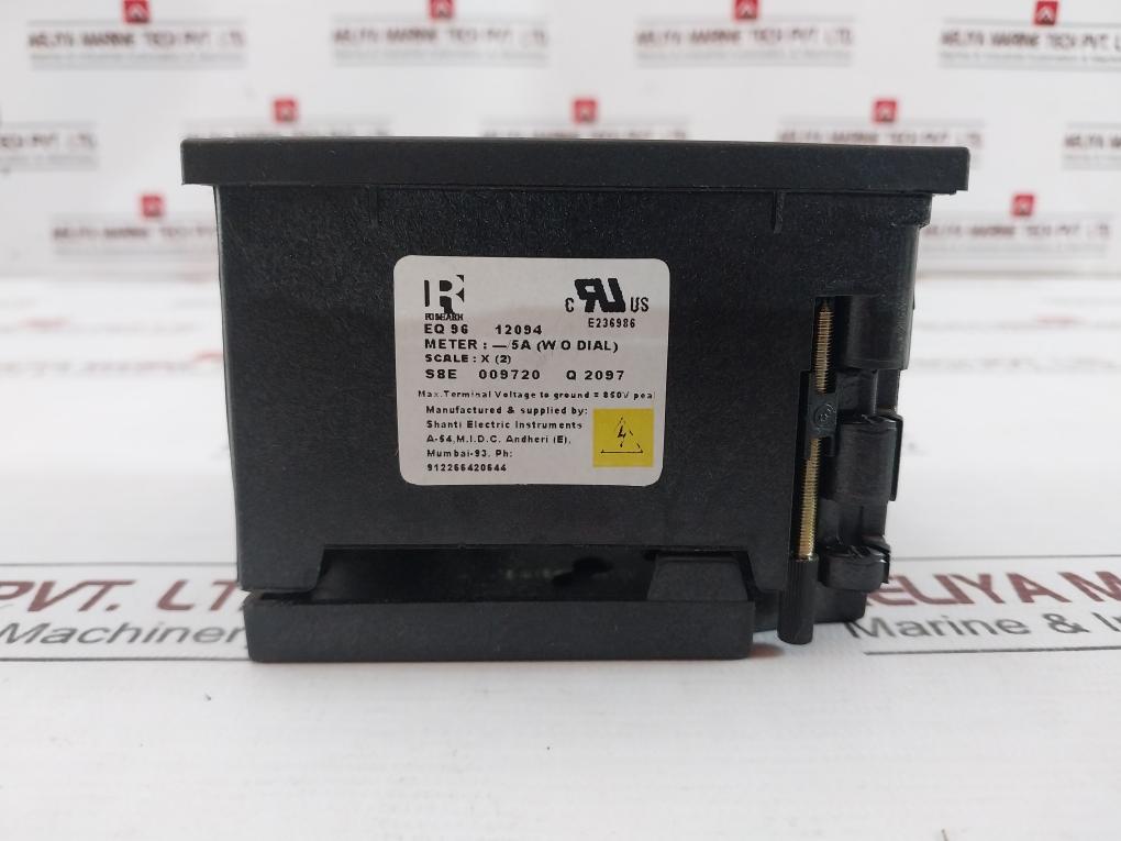 Rishabh Eq96 Ac Ammeter 125/5A S8E 009720 Q 2097 E236986 600V