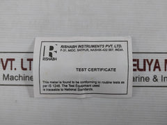 Rishabh Eq96 Ac Ammeter 125/5A S8E 009720 Q 2097 E236986 600V