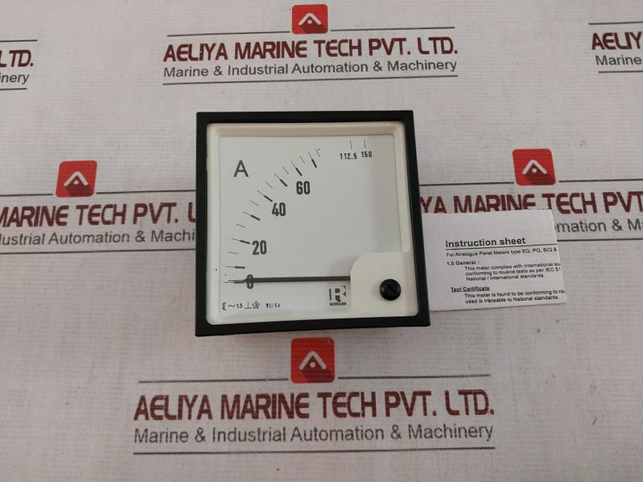 Rishabh Eq 96 Ac Ammeter 850V 0-112.5/150A 75/5A -10 To +55 C/0-40 C