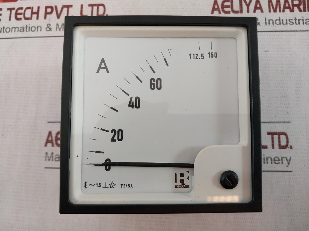 Rishabh Eq 96 Ac Ammeter 850V 0-112.5/150A 75/5A -10 To +55 C/0-40 C