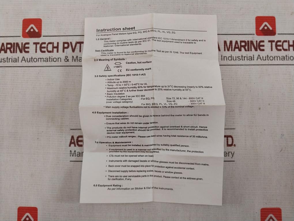 Rishabh Eq 96 Ac Ammeter P1030295Ris 850V 0-150/200A 100/5A 600V