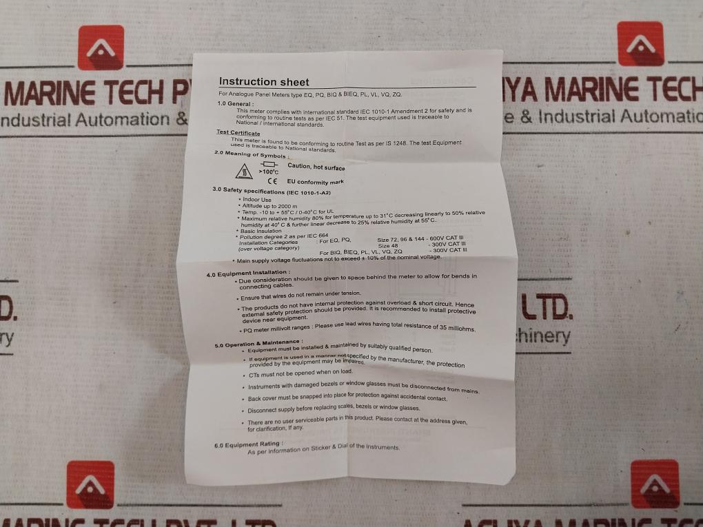 Rishabh Eq 96 Ac Ammeter P1030295Ris 850V 0-150/200A 100/5A 600V
