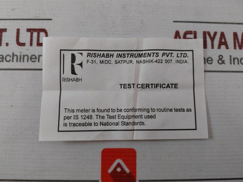 Rishabh Eq 96 Ac Ammeter P1032390Ris 0-300V E236986 S9D 001987 Q 2119