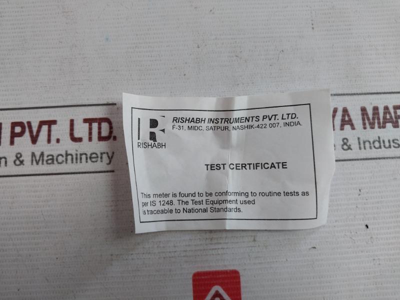 Rishabh Eq96 Ac Analog Voltmeter 0-300V Sacc28077367