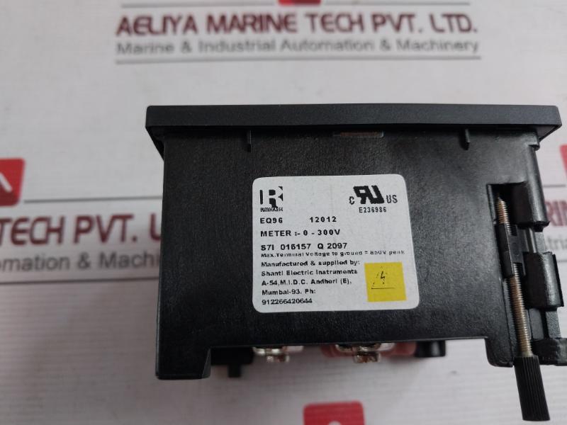 Rishabh Eq96 Ac Analog Voltmeter 0-300V Sacc28077367