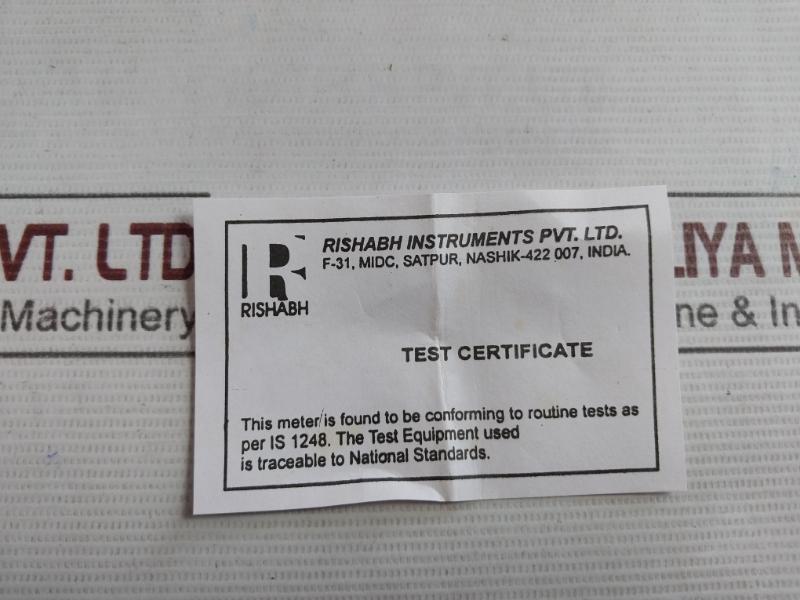 Rishabh Eq96 Ac Analog Voltmeter Sacc02134686 0-125/250A E236986