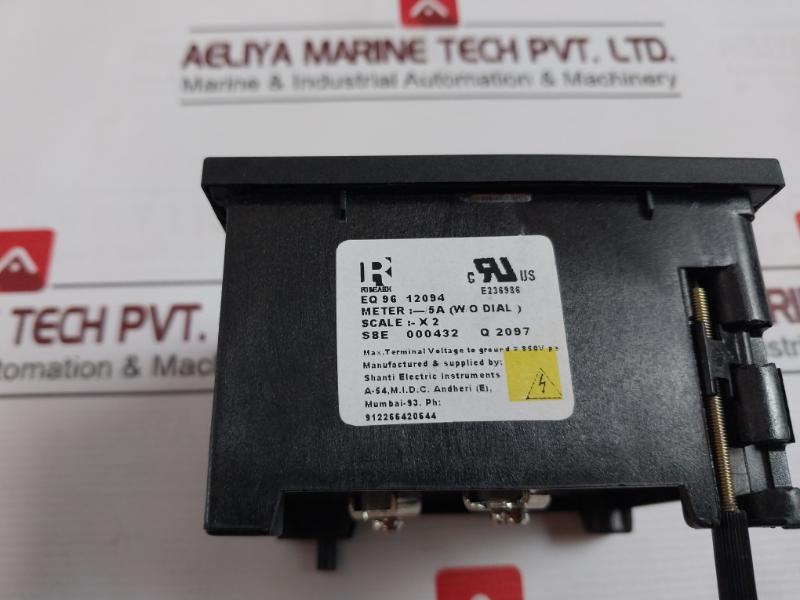 Rishabh Eq 96 Ammeter 850V E236986 0-125/250 A