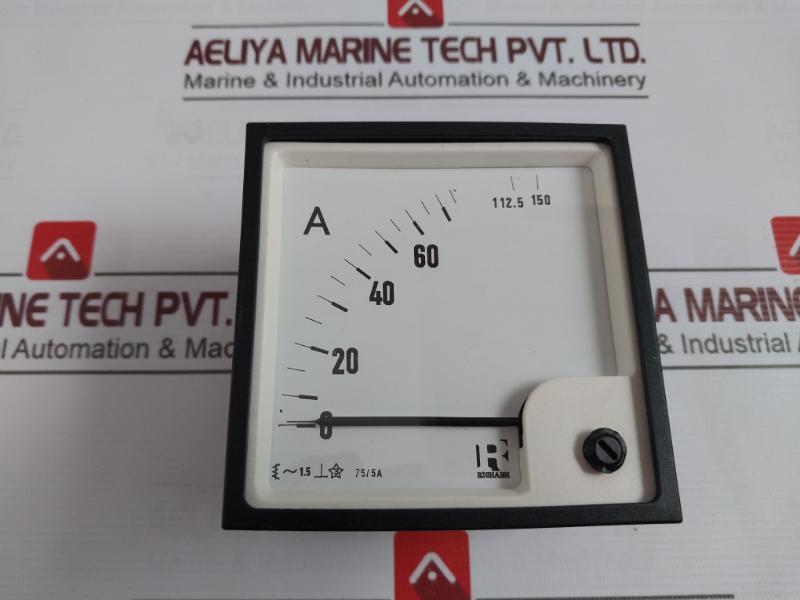Rishabh Eq 96 Ammeter P1030295Ris 5A 850V Peak Sacc27077001 (W/O Dial)