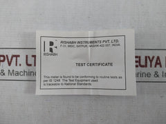 Rishabh Eq 96 Ampere Panel Meter 0-300V S8C 020800 Q 2097