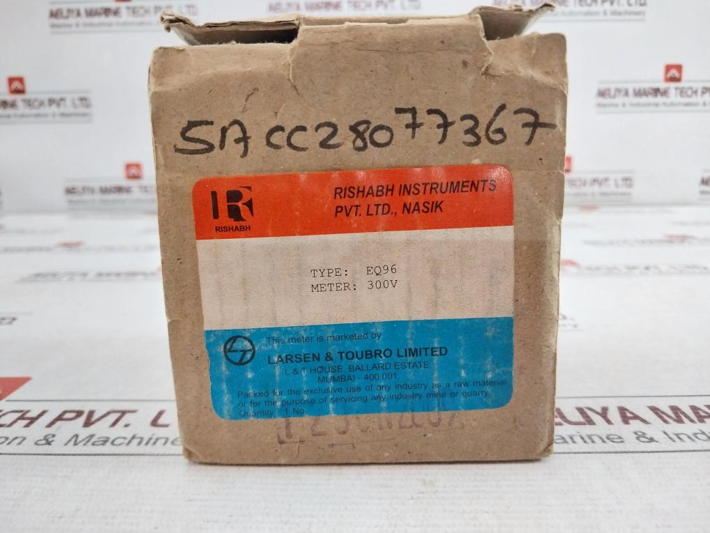 Rishabh Eq 96 Ampere Panel Meter 0-300V S8C 020800 Q 2097